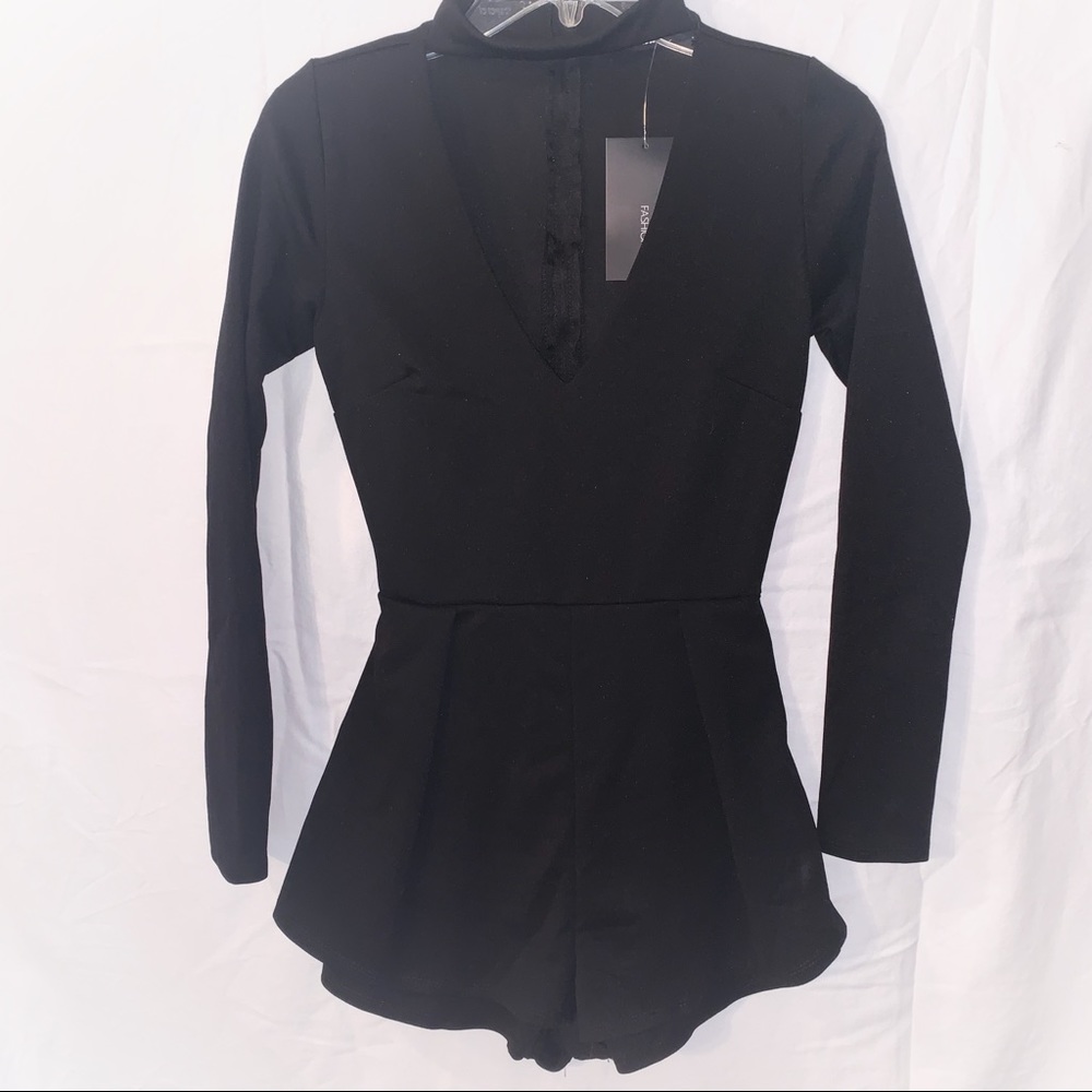 Fashion Nova Black Sexy Romper
